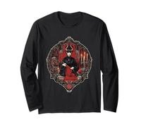 Dark Academia Art Gothic Witch Knitting Ritratto Maglia a Manica