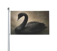Dark Academia - Bandiere vintage con cigno nero, 90 x 1,5 m, con occhielli, decorazioni per interni ed esterni, feste per la casa