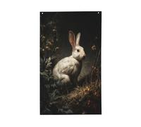 Dark Academia - Bandiere vintage per la casa di coniglio, 0,9 x 1,5 m, con occhielli, per interni ed esterni, decorazioni per la casa