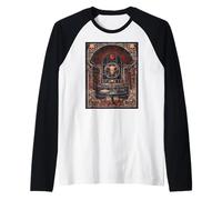 Dark Academia - Biblioteca occulta d'Arte Gotica con Luna Rossa Maglia con Maniche Raglan