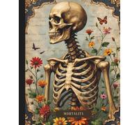 Dark Academia Composition Notebook: Skeleton Memento Mori Illustration | College Ruled Aesthetic Journal | Vintage Nature Style Cover 7.5 x 9.25 in, 110 Pages
