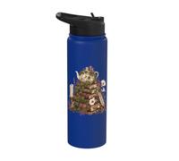 Dark Academia Cottagecore Tea Books Botanical Mushroom Stainless Steel Insulated Water Bottle