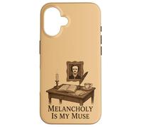 Dark Academia Gothic Vintage Scrivania Scrivania Estetica Custodia per iPhone 16