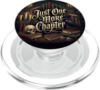 Dark Academia Just One More Chapter Gothic Skull Raven Book PopSockets PopGrip per MagSafe