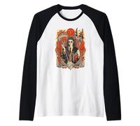 Dark Academia Witch Occult Library Skull Libro degli incantesimi Maglia con Maniche Raglan