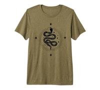 Dark Academia Witchy Snake Tarocchi Estetico Celeste Boho Maglietta Premium