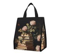 Dark Academy - Borsa termica per il pranzo, per donne e uomini, riutilizzabile, grande, a prova di perdite, pieghevole, portatile, per lavoro, campeggio, picnic
