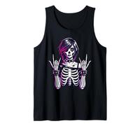 Dark Alt Skeleton Rock Hand Cute Spooky Estetica Canotta