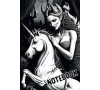 Dark and Stylish Lined Notebook: She-Devil & Unicorn: Gothic Journal