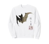 Dark Bat Japanese Ink Wash Traditional Asian Art Felpa