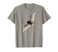 Dark Bat Japanese Ink Wash Traditional Asian Art Maglietta