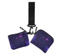 Dark Bat Vampire Web Moon - Portafogli da donna, sottile, piatto, portamonete, con tasca portamonete con cerniera, confezione da 2, Luna web vampiro pipistrello scuro, 1 size, Casual