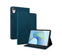 (Dark Blue) For Honor Pad X9 Leather Cover Imprinted Flip Stand Card Holder Tablet Case
