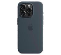 (Dark blue) For iPhone 15 Pro Silicone Phone Case with Magsafe Compatible Protective Cover Enhanced Design_ttgu