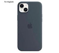 (Dark Blue, Multicolor) For iPhone 14 Plus Case Compatible with MagSafe Liquid Silicone Phone Back Cover [Induction Popover]