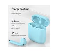 (Dark blue, TWS i12) I12 TWS Stereo Wireless 5.0 Bluetooth Earphone Earbuds Headset with Charging Box for iPhone Android Xiaomi