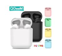 (Dark blue, TWS i12) I12 TWS Stereo Wireless 5.0 Bluetooth Earphone Earbuds Headset with Charging Box for iPhone Android Xiaomi