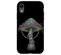Dark Botanical Mushroom Illustration Custodia per iPhone XR