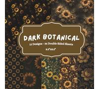 Dark botanical Scrapbook Paper Pad - Vintage Scholar 12-Design Collection | 36 Double-Sided 8.5"x8.5" Sheets for Junk Journals, Card Making & Mixed ... mixed media art, collage, card making