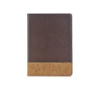 (Dark Brown) Cross Texture Splicing PU Leather Wallet Tablet Protective Case for iPad 10.2 (2021)/(2020)/(2019)