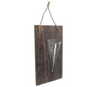 Dark Brown Glass Wall Planter Reusable Hanging Flower Vase for Home Decor