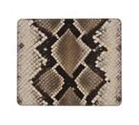 Dark Brown Snakeskin Pattern Tappetino Scrivania Morbido Mouse Pad Comodo Mousepad per Casa Laptop Accessori Scrivania 25X30Cm