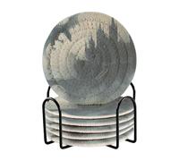 Dark Castle Dragon - Sottobicchieri assorbenti con supporto, set di 6 sottobicchieri per la casa, Posavasos Para Mesa