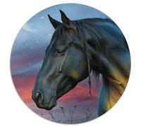 Dark Cavallo Scena agricola tradizionale a mezzanotte 1000pcs (67.5x67.5cm) Puzzle Adatto Per Adulti E Folla Dai 14 Anni in Su