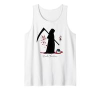 Dark Christmas Morte Santa Natale Gotico terrore Sangue Canotta