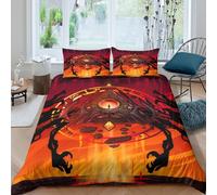 dark cosmic entitycopripiumino morbida microfibra 3 Pezzi stampa 3D con cerniera fantasy horror illust Set Di Copripiumino con federa soffice morbida for adolescenti Double（200x200cm）