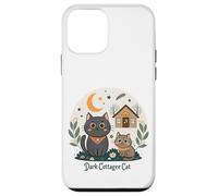 Dark Cottagecore Cats con cabina e luna crescente Custodia per iPhone 12 mini
