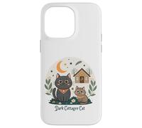 Dark Cottagecore Cats con cabina e luna crescente Custodia per iPhone 14 Pro Max