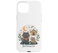 Dark Cottagecore Cats con cabina e luna crescente Custodia per iPhone 15 Plus