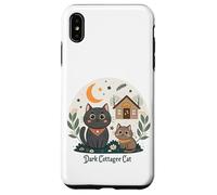 Dark Cottagecore Cats con cabina e luna crescente Custodia per iPhone XS Max