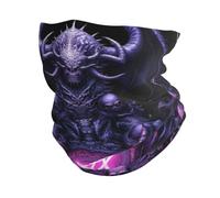 Dark Demon Lord with Pentagram Surrounded By Skulls And Bats Uomo Donna Bandana Multiuso Ghetta da Collo Stampato Headwrap per Estivo Yoga Sports