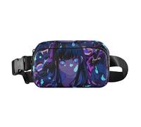 Dark Demon - Marsupio a tracolla alla moda a tema anime, per donne e uomini, con cinghia regolabile, per viaggi, corsa, escursionismo