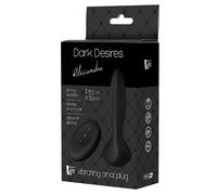 Dark Desires Alexandra plug anale 13 cm circa potente vibrazioni nero telecomando USB IPX7