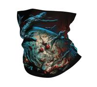 Dark Evil Skull Dead Satanic Abstract Unisex Collo Ghetta Antivento Bandana Termico Passamontagna Tubolare per Trekking Sci Ciclismo Running