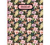 Dark Exotic Floral Notebook - 8x10 Lined Journal for Women | Elegant Hand-Drawn Botanical Cover | Illustrated by Regina Moore: A Beautiful Lined ... - Stylish Floral Design with Artistic Touch