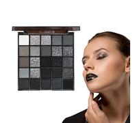Dark Eyeshadow Palette - 25-Color Smoky Eye Makeup Kit, Matte and Shimmer Gothic Powder Shadows, Blendable Cool Tone Eyeshadows for Beginners, Women, and Girls; Perfect for Everyday Makeup