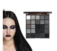 Dark Eyeshadow Palette, 25 Colors Smoky Makeup Palette, Powder Shadow, Powder Formula Ideal for Gothic Smokey Eye Look, Cool Tone Shadows for Women, Girls, Beginners