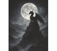 Dark Fantasy Dragon Moon Notebook - 8.5 x 11, 120 Pages | Gothic Dragon Journal for Writing, Notes, and Creative Work