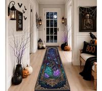 Dark Fantasy Enchanted Forest - Tappeto per Halloween, 5 x 20 cm | Cornice vittoriana, tappeto runner per corridoio, tema dark fantasy, motivo floreale mistico, estetica moody