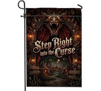 Dark Fantasy Haunted Carnival Dragon Theme Halloween Garden Flag 30,5 x