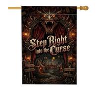 Dark Fantasy Haunted Carnival Dragon Theme Halloween House Flag 71 x 101 cm