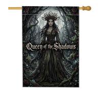 Dark Fantasy Queen Of The Shadows - Bandiera gotica della foresta, 71 x 101