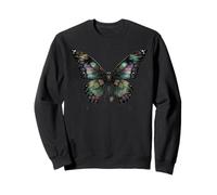Dark Fantasy Steampunk Butterfly Illustration Felpa