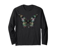 Dark Fantasy Steampunk Butterfly Illustration Maglia a Manica