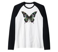 Dark Fantasy Steampunk Butterfly Illustration Maglia con Maniche Raglan