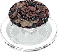 Dark Floral Pattern Moody Romantic Flowers Vintage Aesthetic PopSockets PopGrip per MagSafe